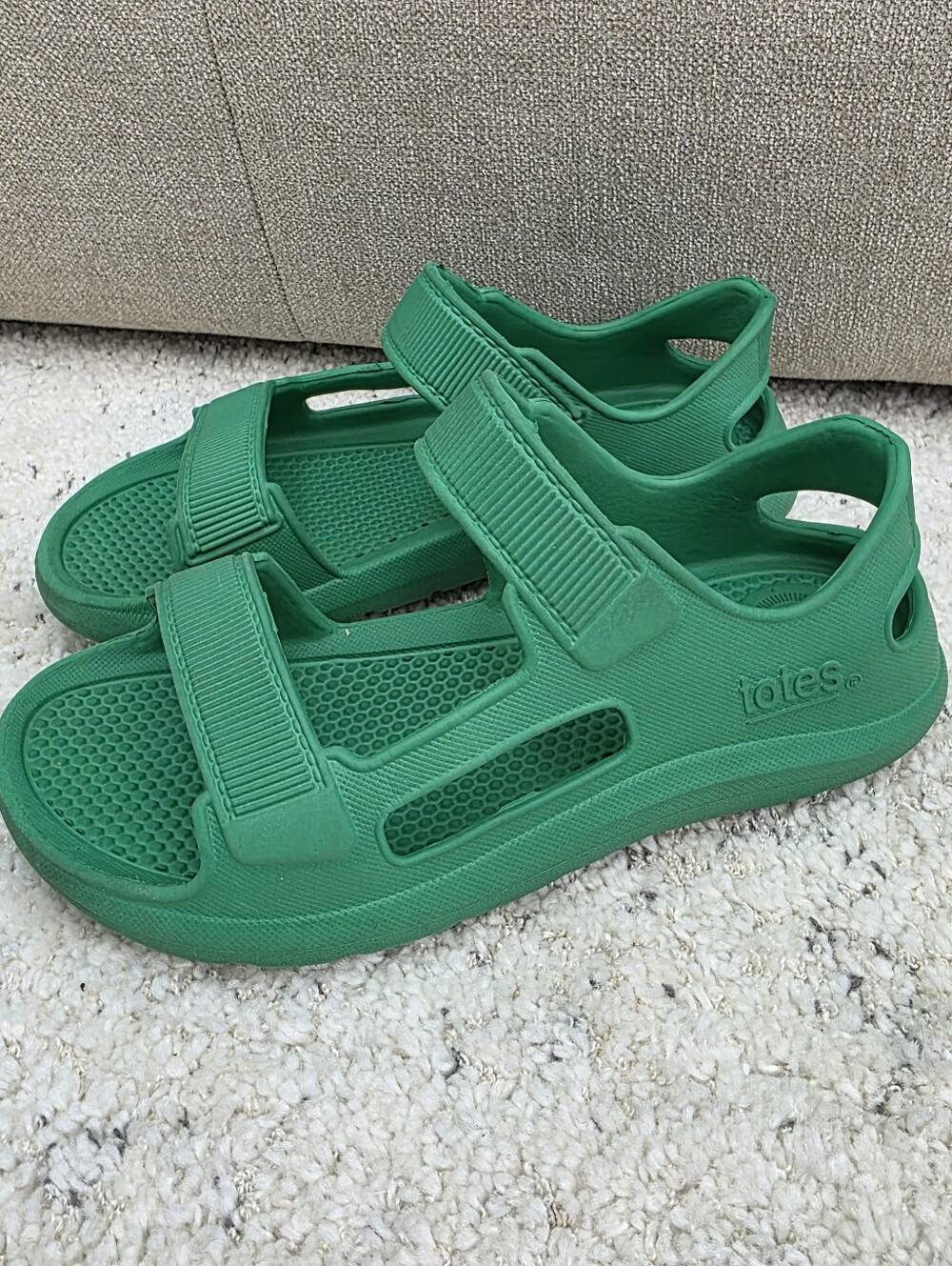 Totes Kids Boys Girls Green Waterproof Strap Sandals Size 2/3